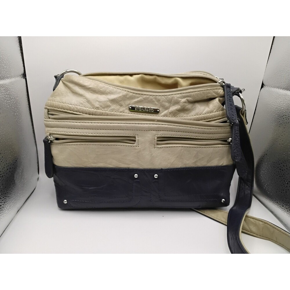 STONE & CO TAN/BLUE PURSE